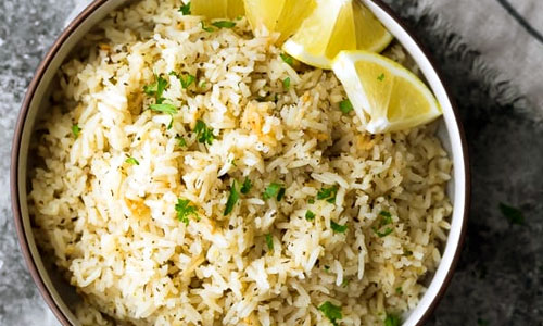 Mediterranean Vegetarian Lemon Herb Rice Bowl