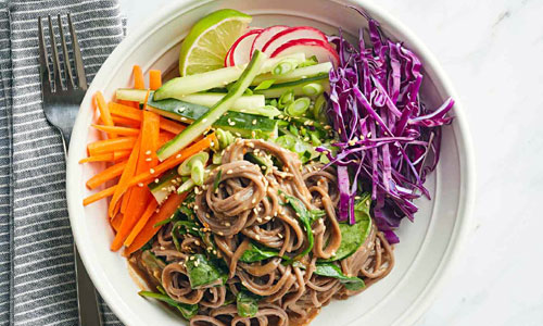 Asian Vegetarian Soba Noodle Bowl
